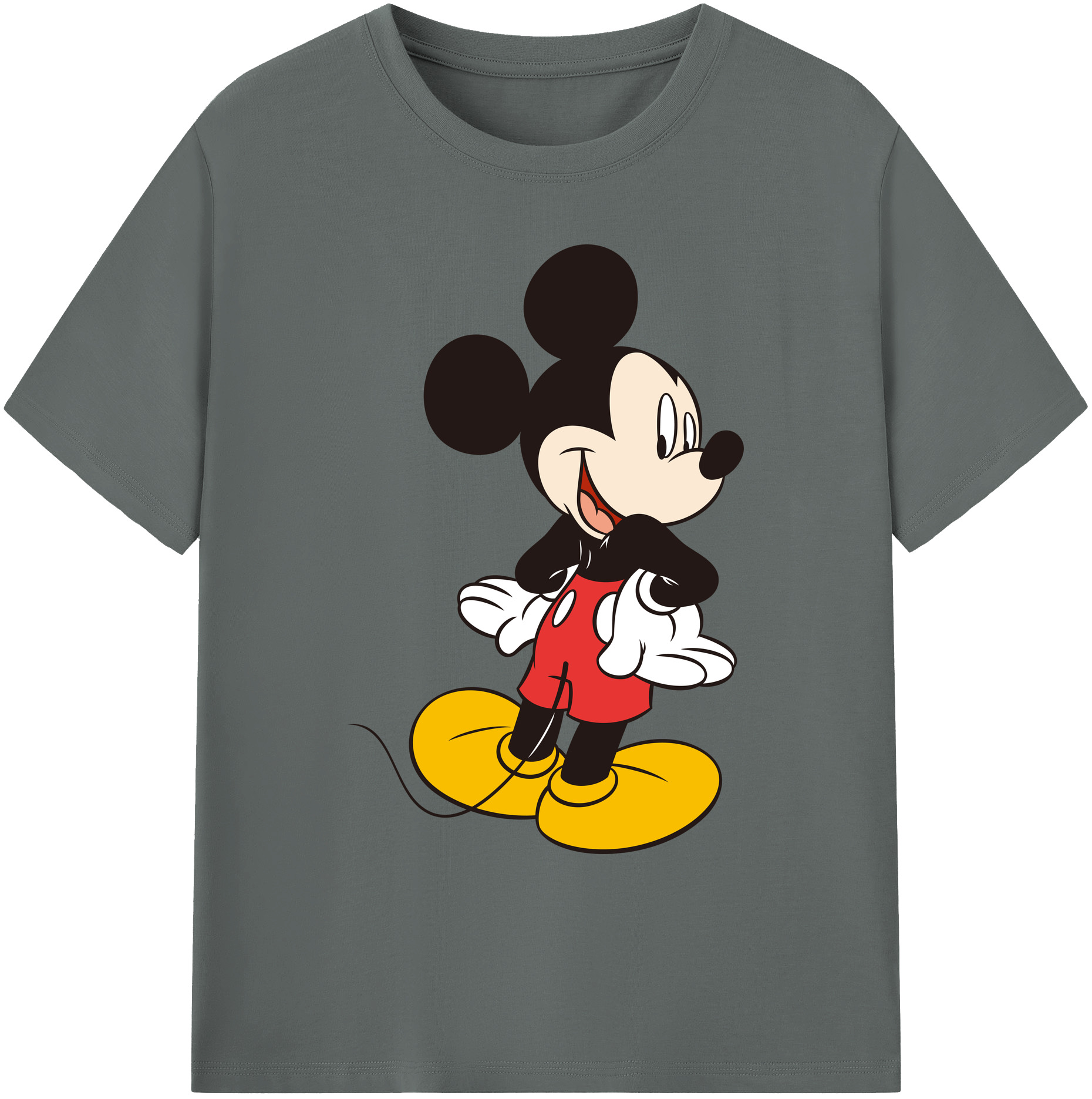 ミッキーマウス Mickey Mouse 綿100％ メンズ半袖Tシャツ｜肌触りやわらか＆通気性
